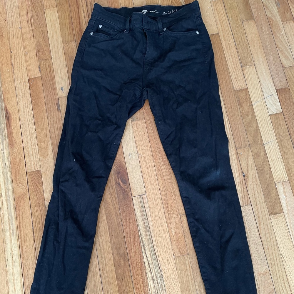 7 for all mankind black skinny jeans